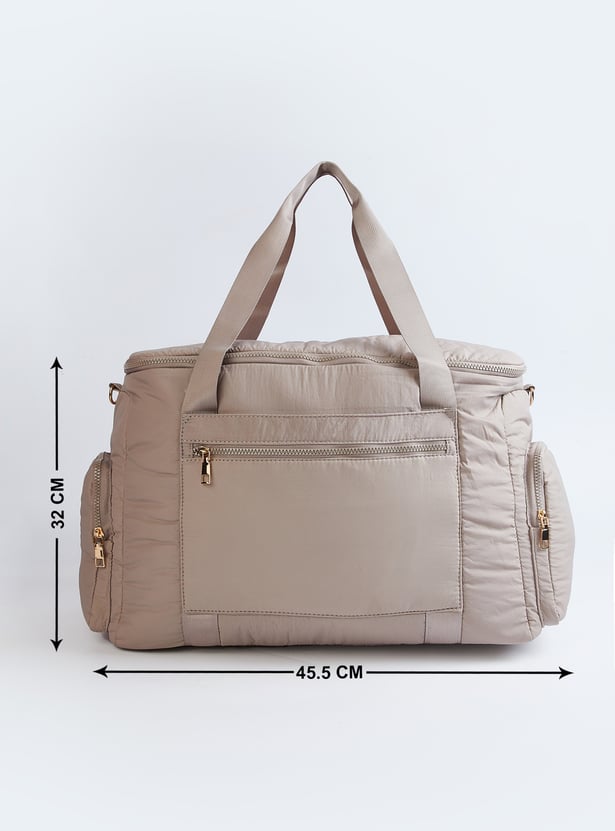 Women Solid Duffle Bag