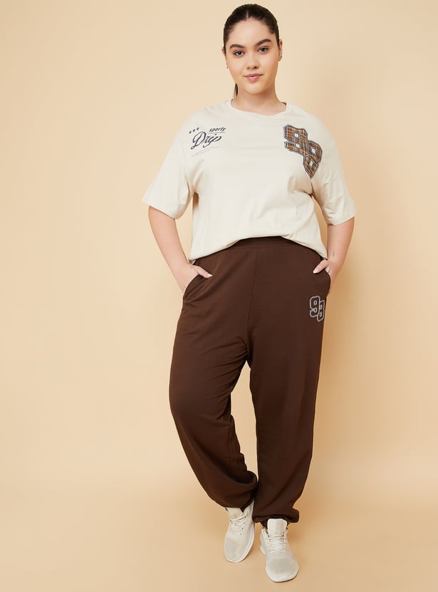 Women Printed Oversized Fit Sports T-shirt