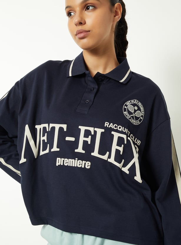 Women Printed Boxy Fit T-shirt