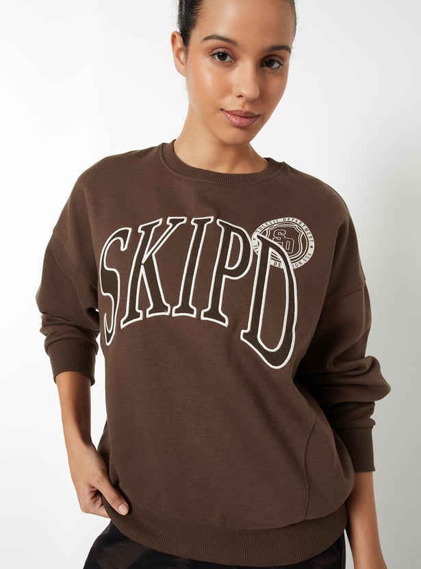 Women Printed Boxy Fit Sweatshirt