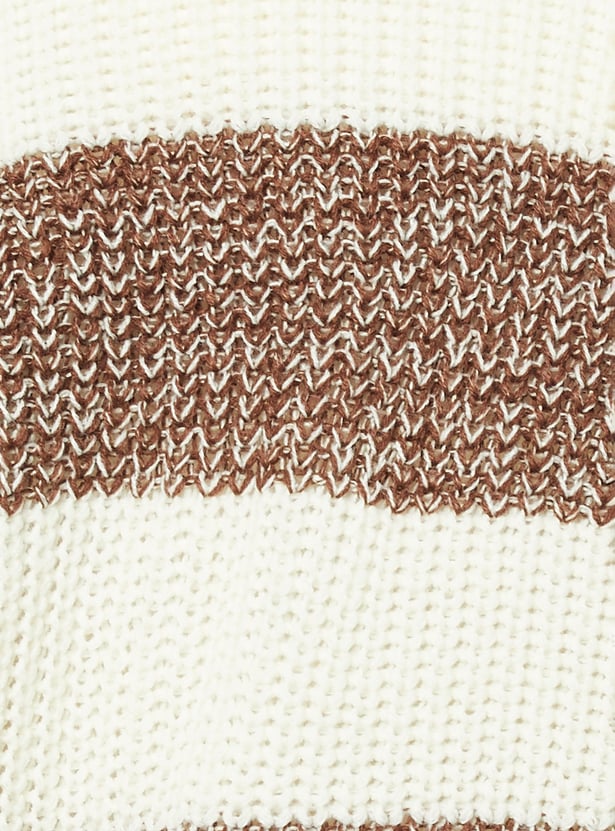 Women Boxy Fit Striped Sweater