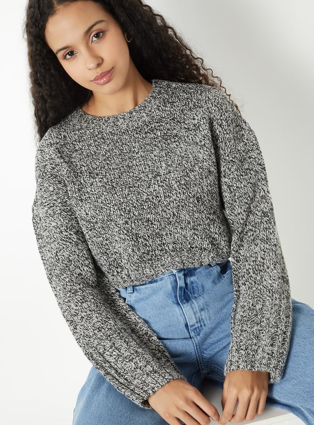 Women Knit Boxy Fit Sweater
