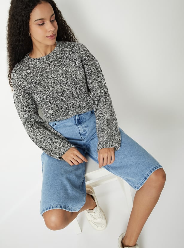 Women Knit Boxy Fit Sweater