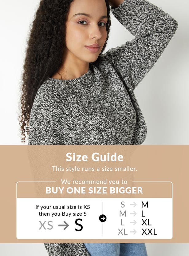 Women Knit Boxy Fit Sweater