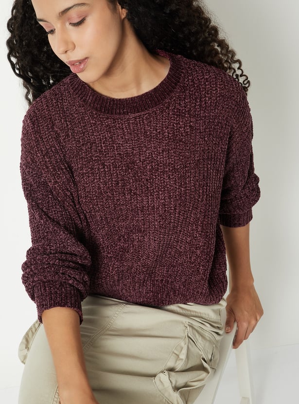 Women Knit Boxy Fit Sweater