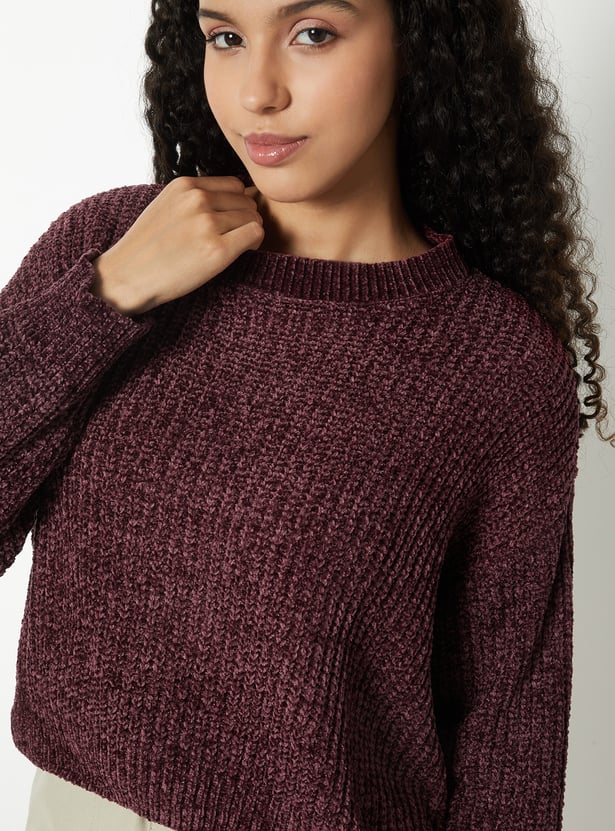 Women Knit Boxy Fit Sweater