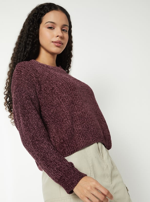 Women Knit Boxy Fit Sweater