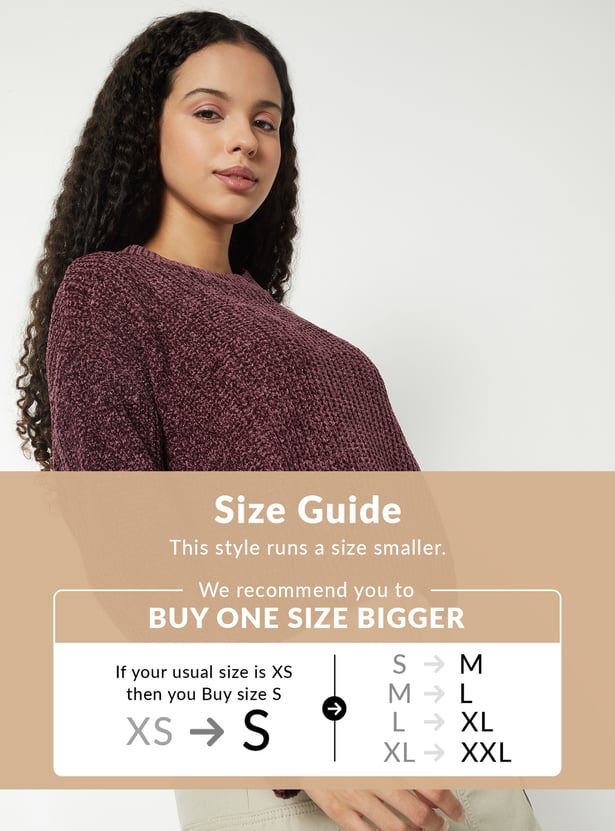 Women Knit Boxy Fit Sweater