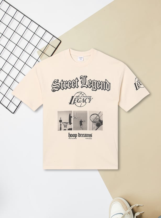 Boys Printed Oversized T-shirt