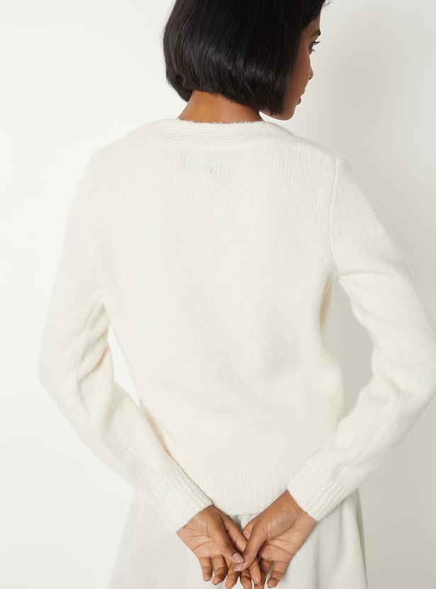 Women Floral Embroidered Cardigan