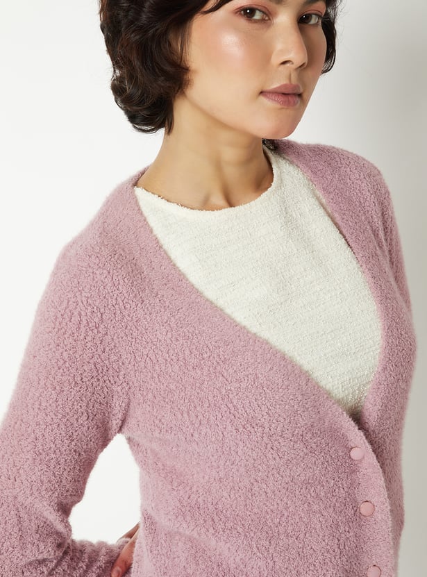 Women Chenille Knit Cardigan