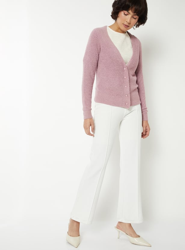 Women Chenille Knit Cardigan