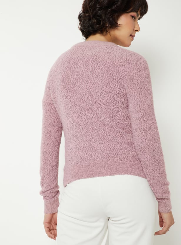 Women Chenille Knit Cardigan