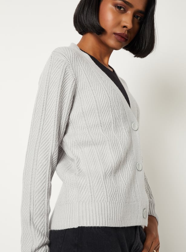 Buy Women Knit Cardigan Online at just Rs. 999.0 - 1000015792594