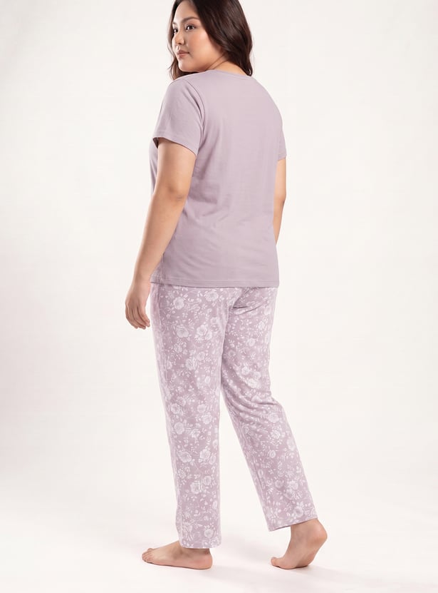 Women Floral Print PJ Set