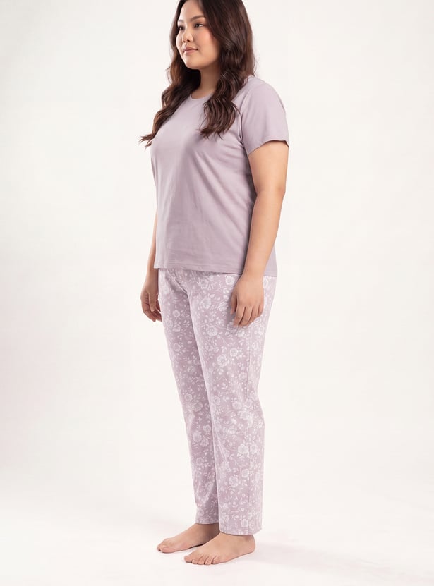 Women Floral Print PJ Set