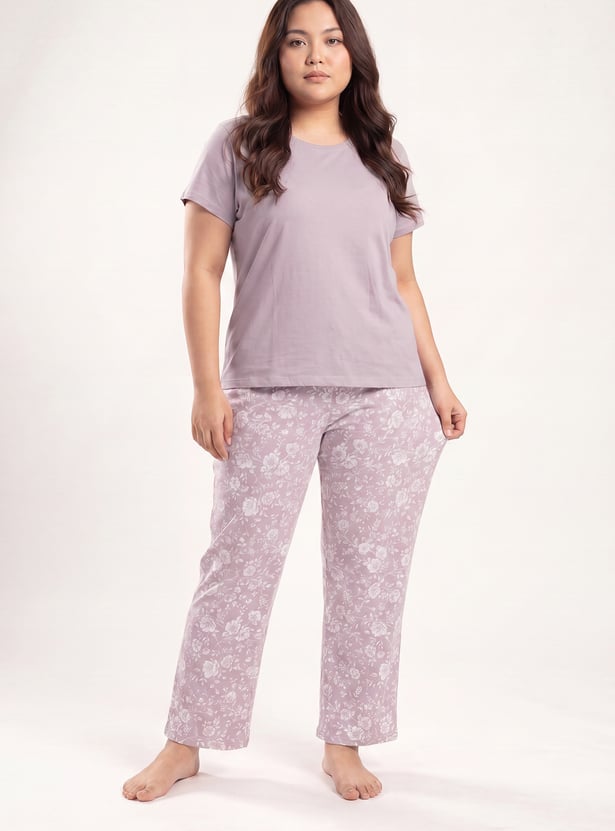 Women Floral Print PJ Set