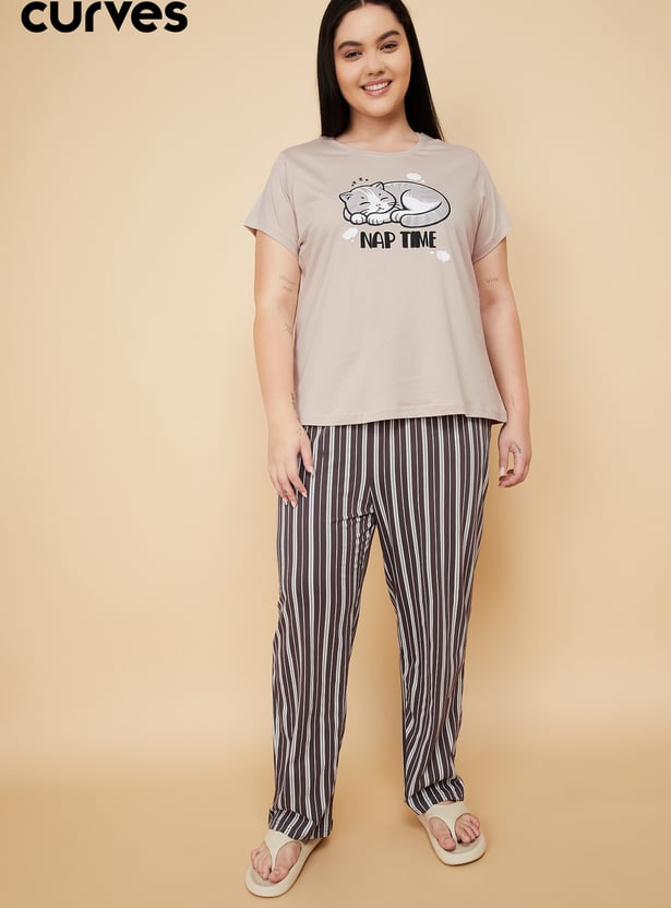 Women Printed PJ Set