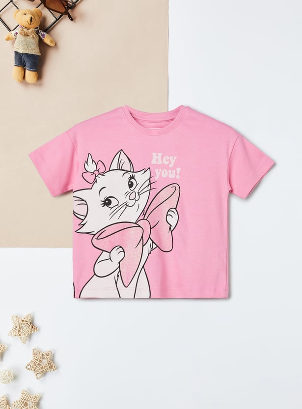 Girls Marie Printed Oversized T-shirt