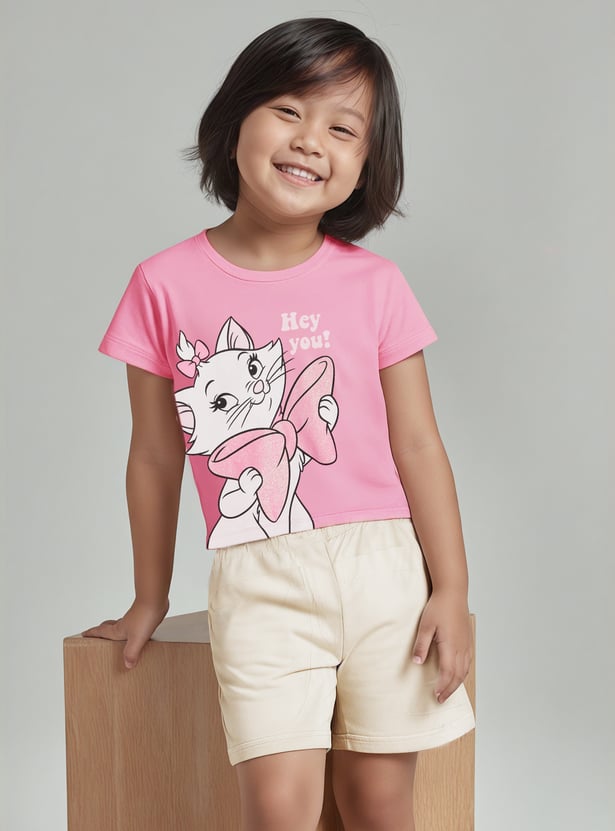 Girls Marie Printed Oversized T-shirt