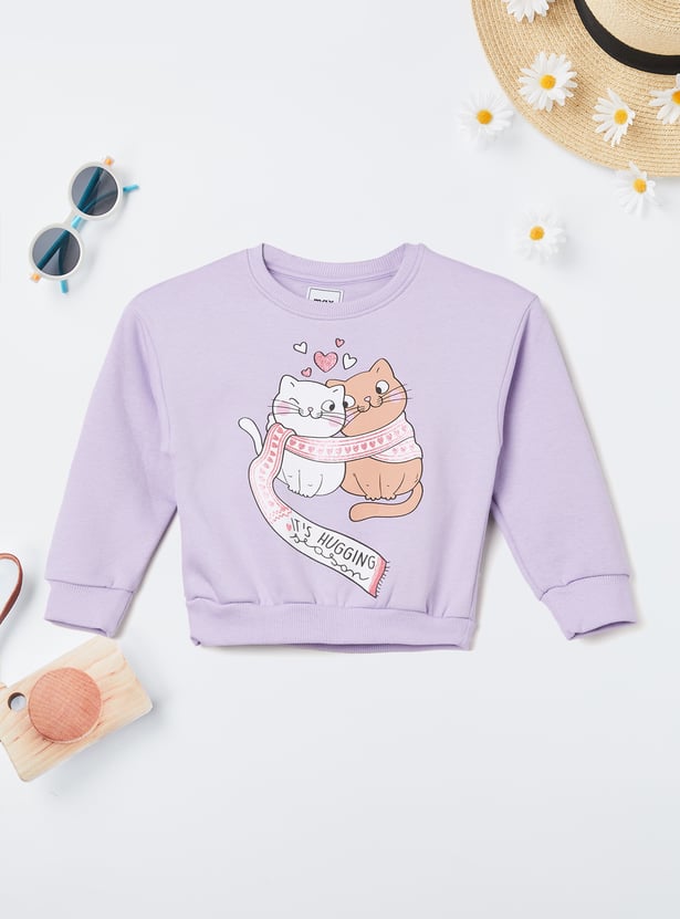 Girls Printed Sweatshirt
