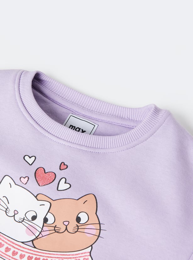 Girls Printed Sweatshirt