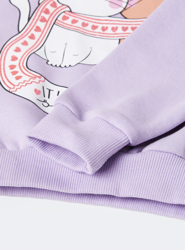 Girls Printed Sweatshirt