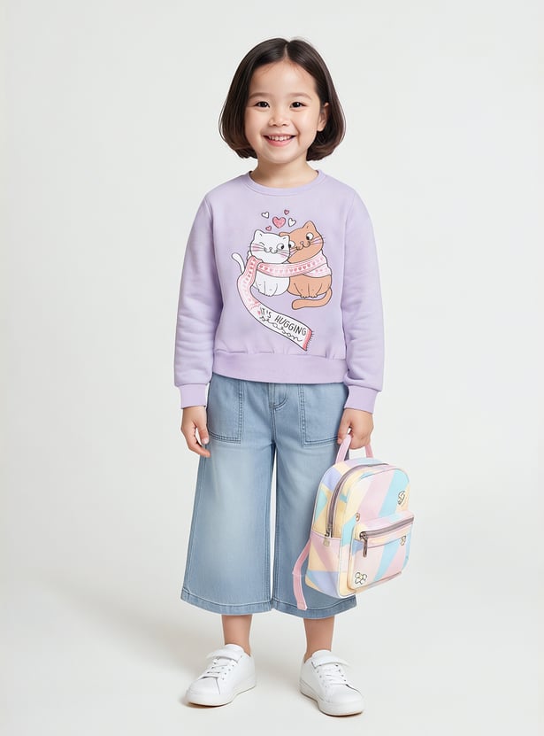 Girls Printed Sweatshirt