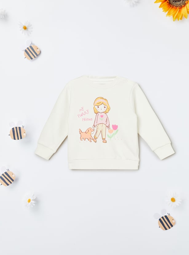 Girls Printed Sweatshirt