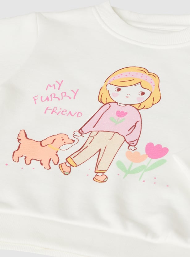 Girls Printed Sweatshirt