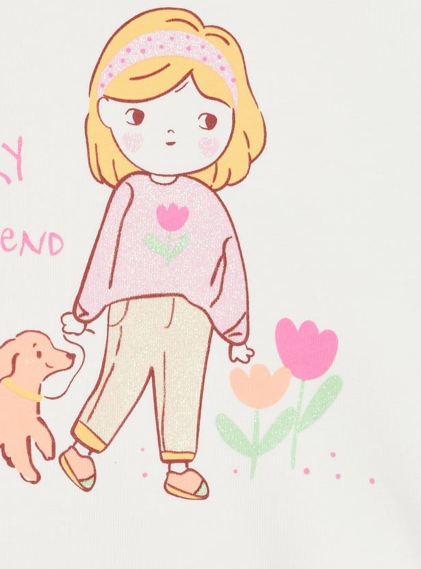 Girls Printed Sweatshirt