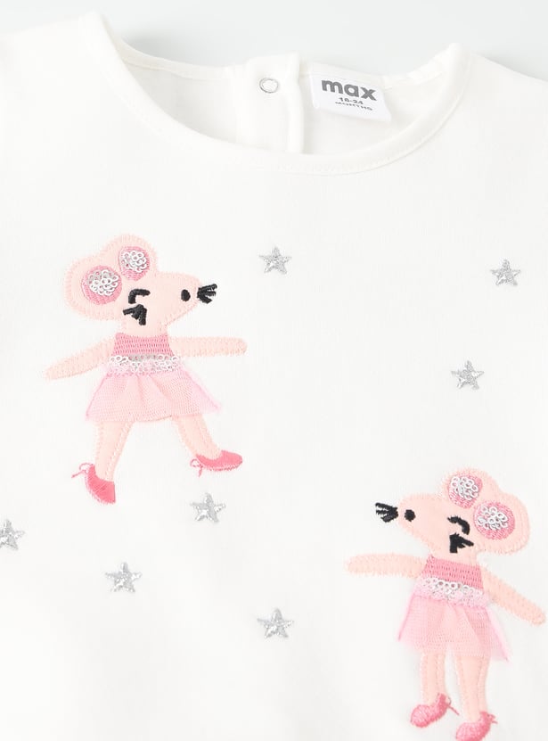 Girls Applique T-shirt with Leggings