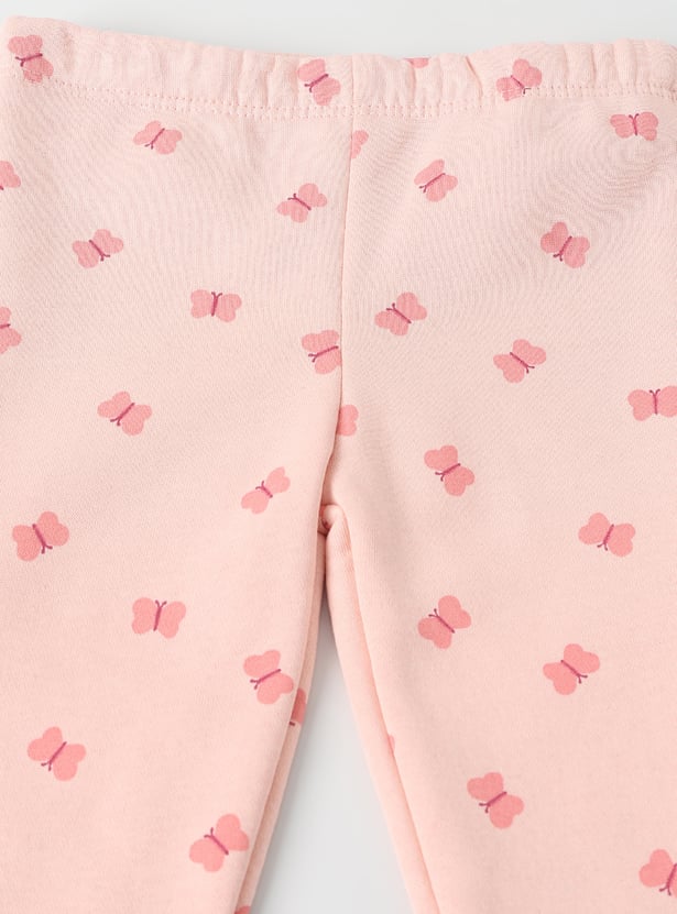 Girls Applique T-shirt with Leggings