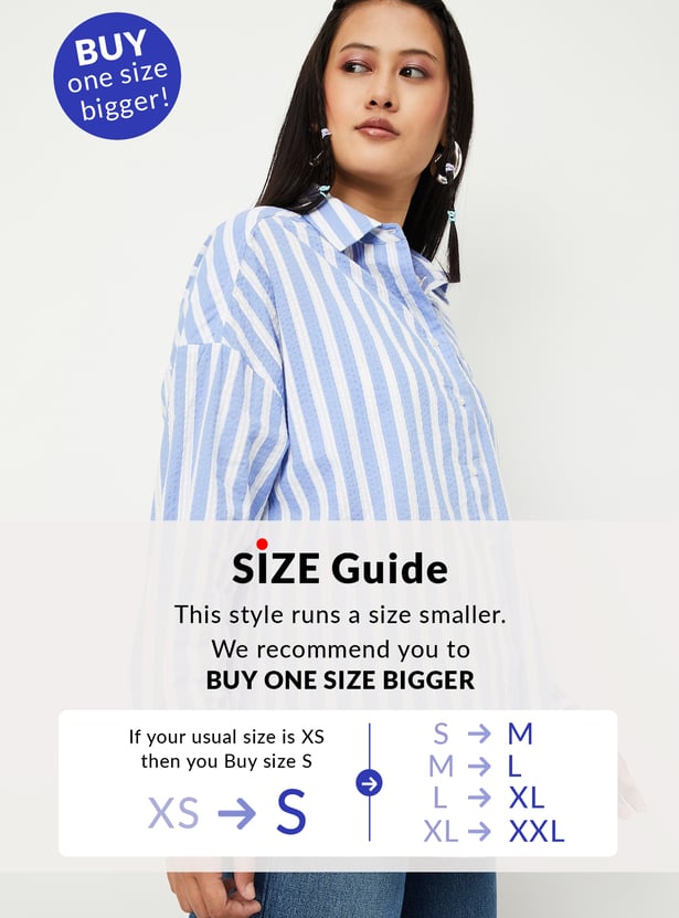 Women Striped Oversized Shirt