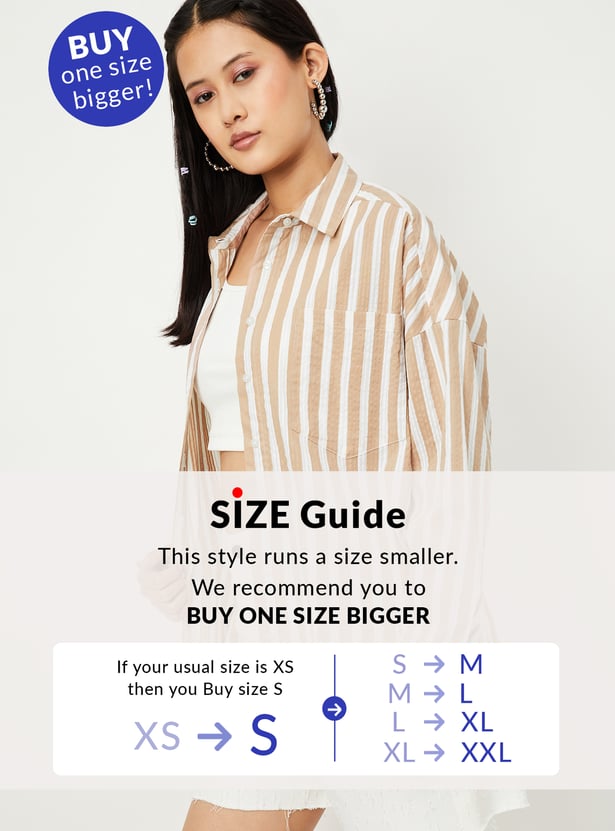 Women Striped Oversized Shirt