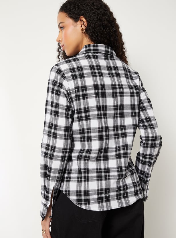 Women Checked Slim Fit Shirt