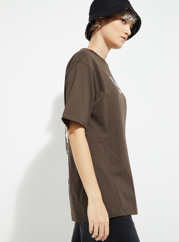 ALAYA F x URB_N Women Back Print Oversized T-shirt