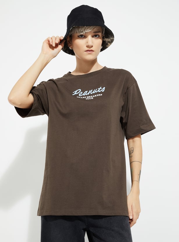 ALAYA F x URB_N Women Back Print Oversized T-shirt