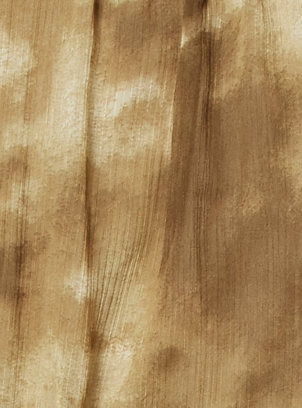 Women Printed A-line Dress with Belt