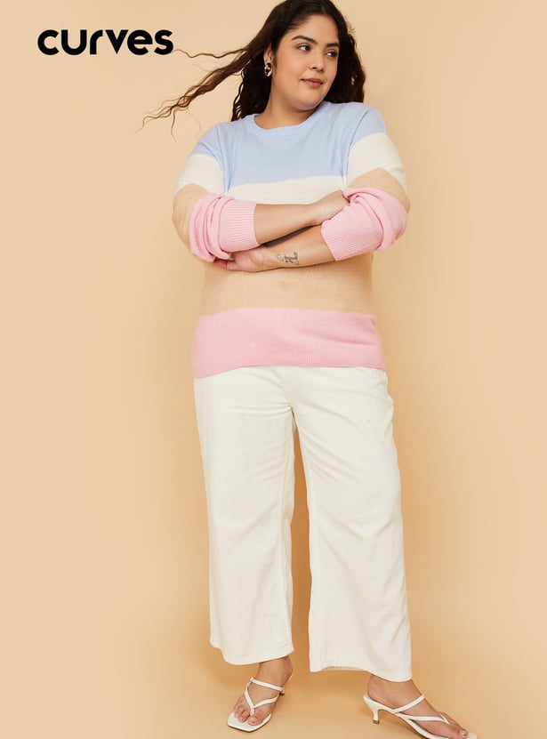 Women Colourblock Sweater