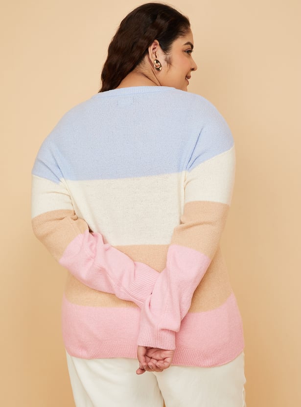 Women Colourblock Sweater