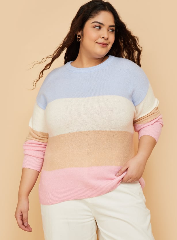 Women Colourblock Sweater