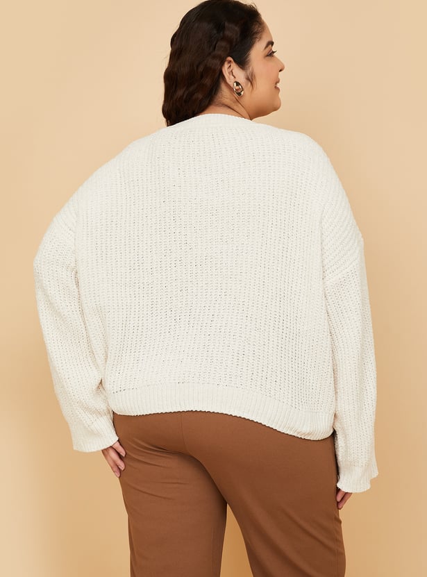 Women Knit Boxy Fit Sweater