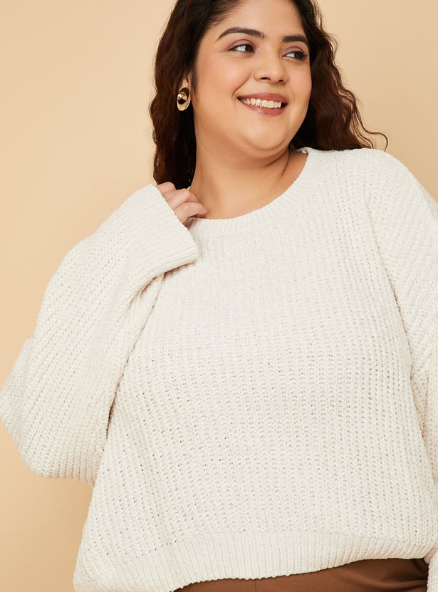 Women Knit Boxy Fit Sweater