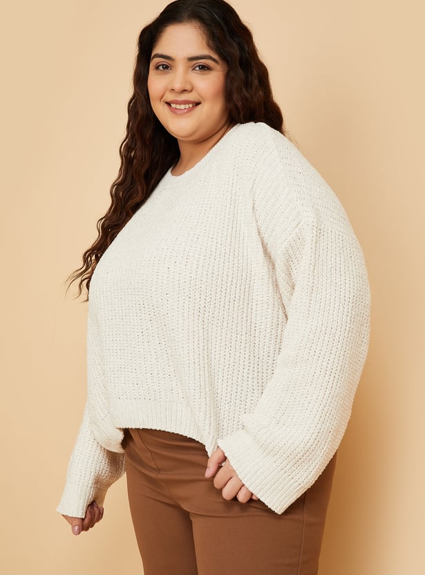 Women Knit Boxy Fit Sweater