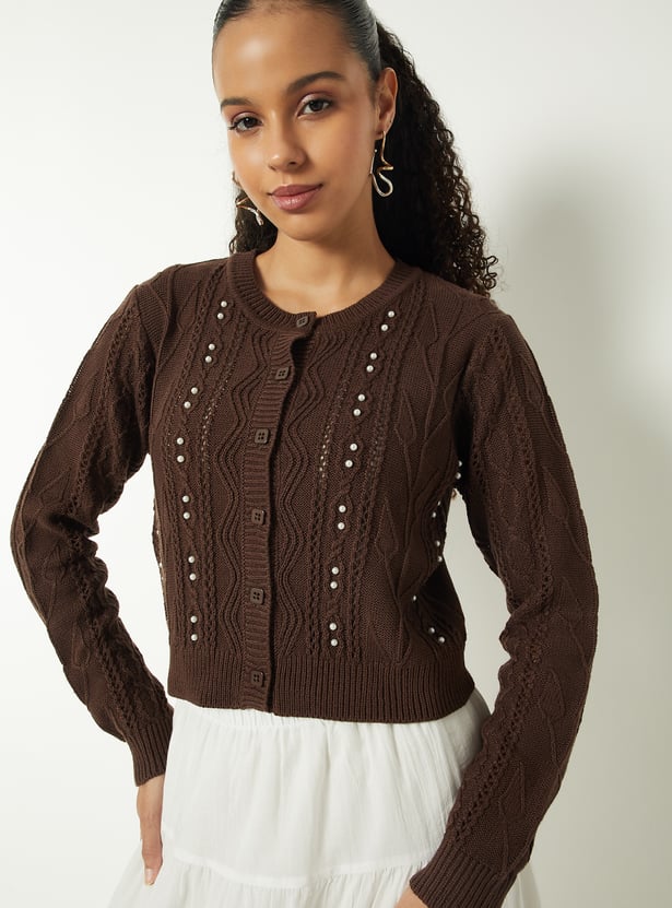 トップス andmary candy sleeve knit cardigan Pink Rose Grey Cardigan – SUGERCANDY