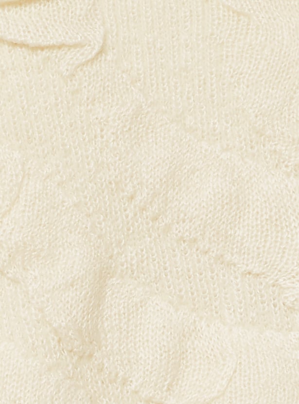 Women Jacquard Beaded Cardigan