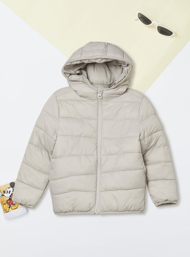 Boys Quilted Hooded Puffer Jacket
