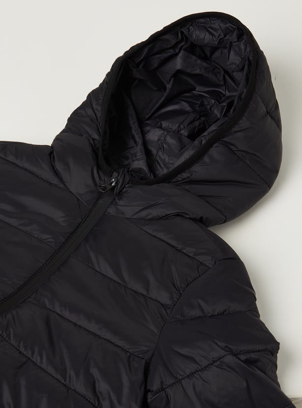 Boys Quilted Hooded Puffer Jacket