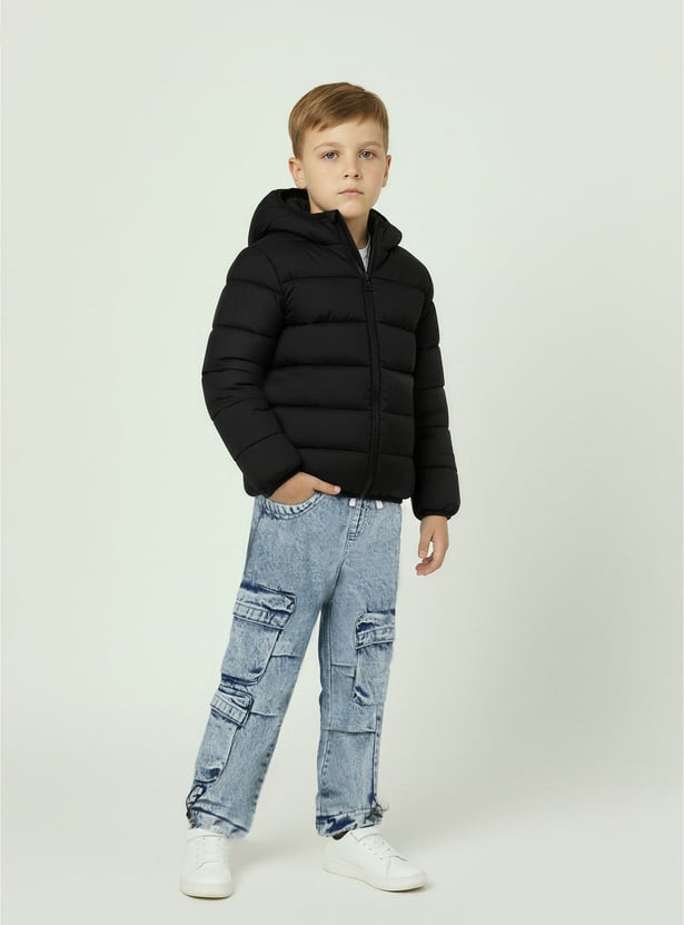 Boys Quilted Hooded Puffer Jacket